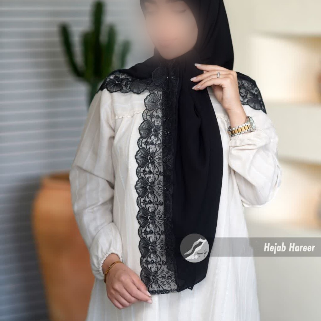 روسری گلدوزی صدف