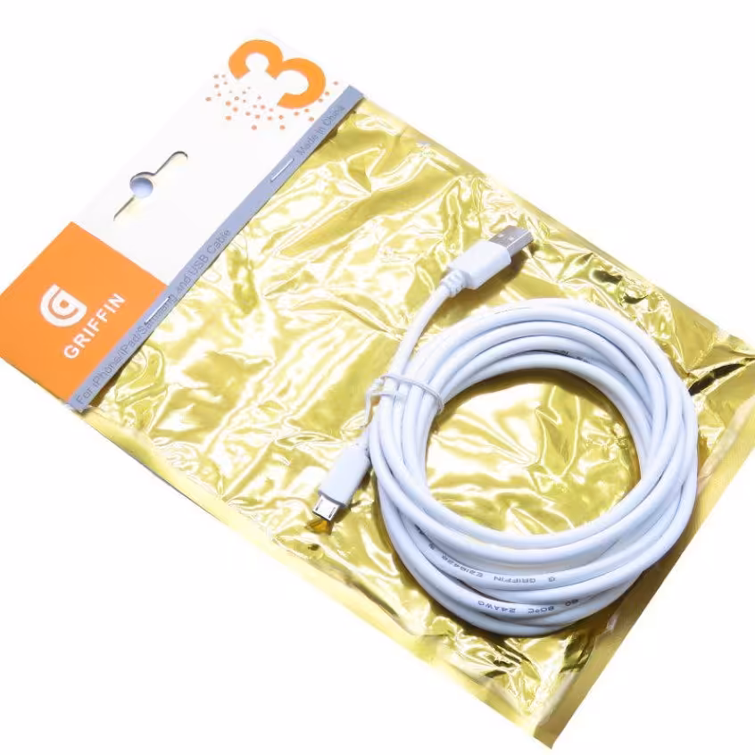 کابل GRIFFIN میکرو3 متری فست شارژ دیتا دار  تعداد 6 عدد 