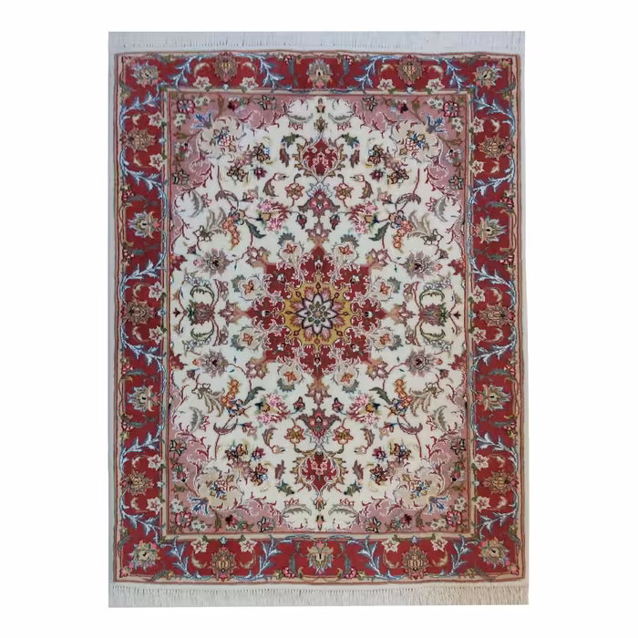 قالیچه دستباف طرح شجاعی تبریز بافت کاشمر 50106