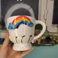 ماگ سرامیکی دستساز ماگ فانتزی ماگ کیوت