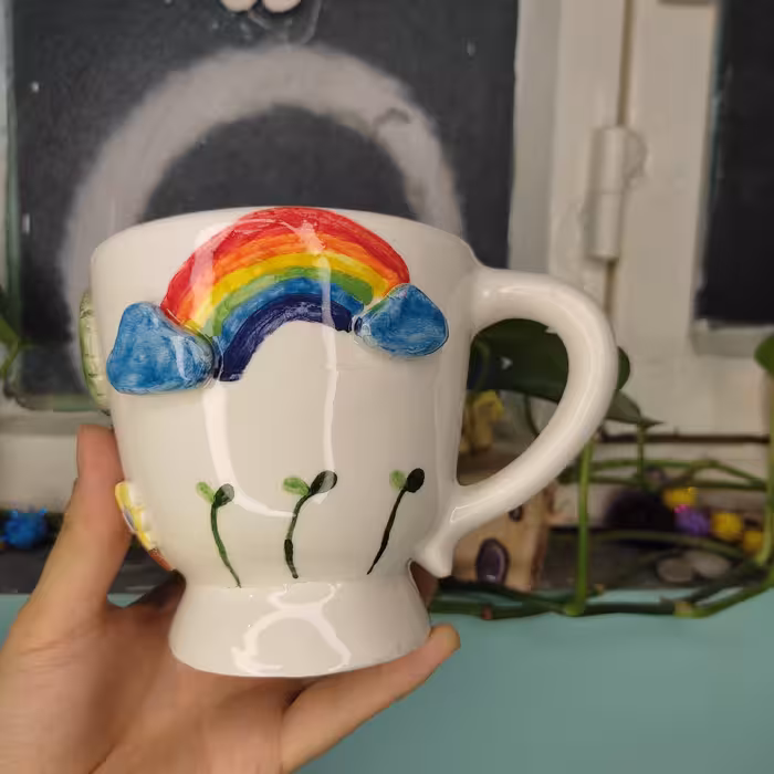 ماگ سرامیکی دستساز ماگ فانتزی ماگ کیوت