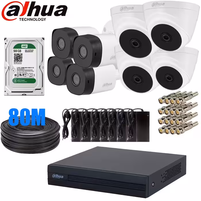 پکیج اقتصادی داهوا  8 دوربین و 8 کانال ((فروش ویژه به مدت محدود ))