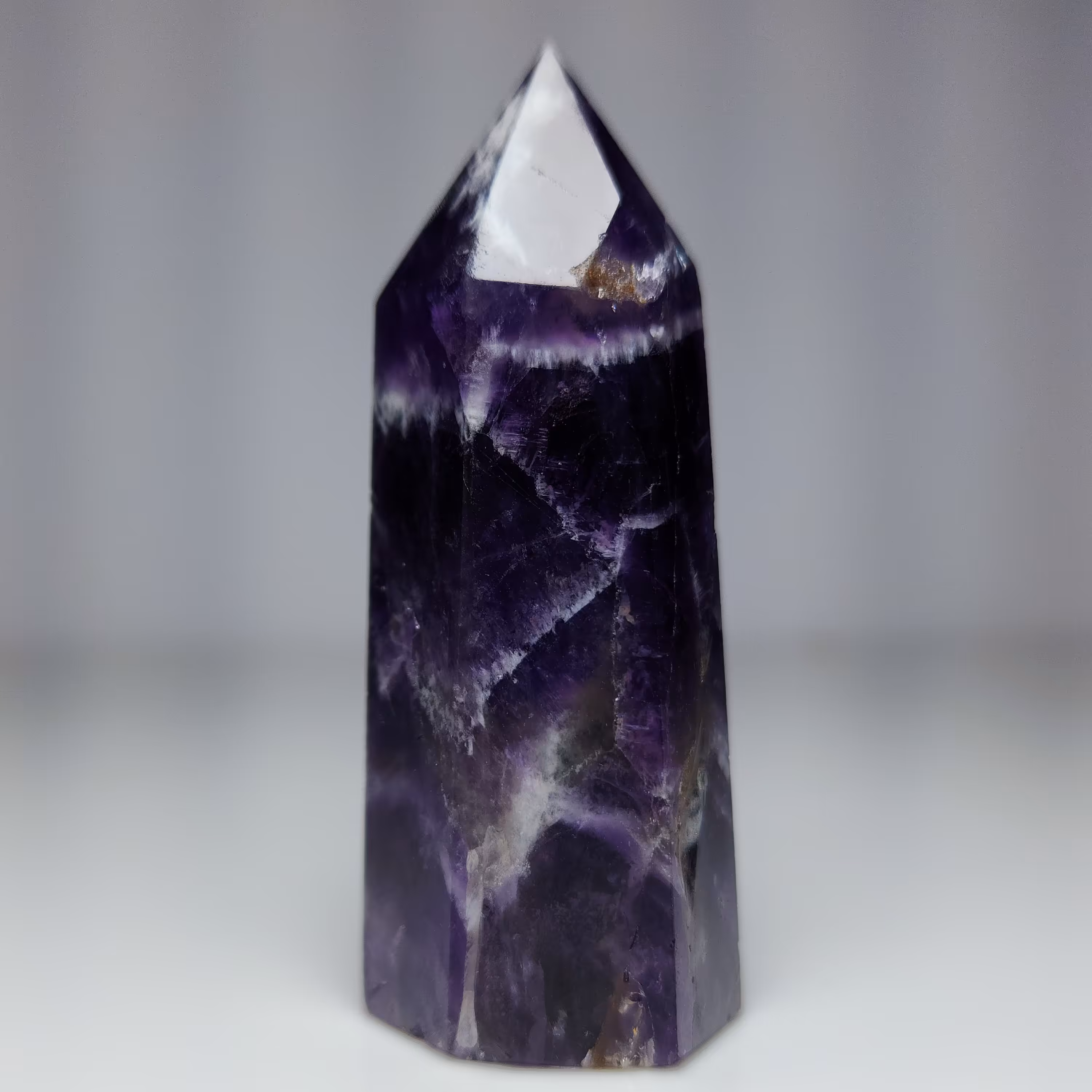 منشور سنگ آمتیست اصل و طبیعی ، پُر رنگ و مرغوب (سنگ آرامش)