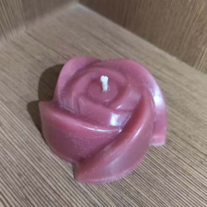 شمع گل رز ساده