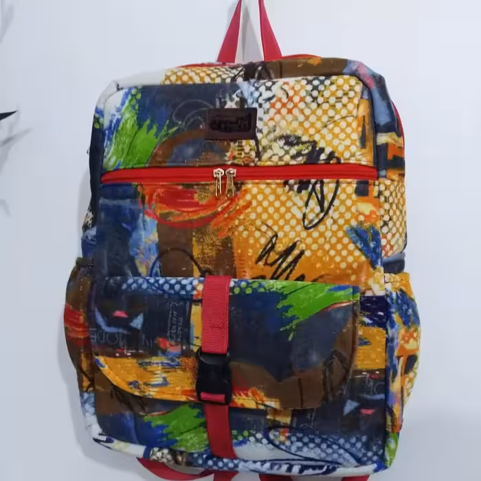 کوله پشتی پارچه ای بزرگ ( تولید خانگی با چرخ صنعتی) ap 211