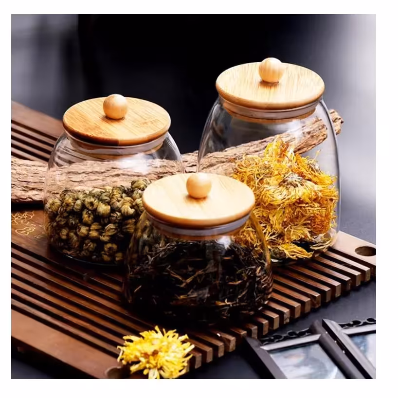 بانکه (جا حبوباتی)شیشه ای 3 عددی کد Gw90301103