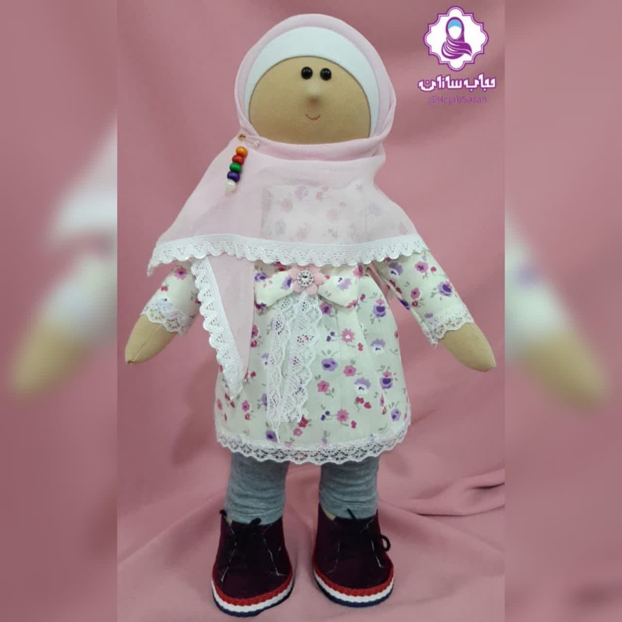 عروسک باحجاب فاطمه خانم - کد 153 - صورتی