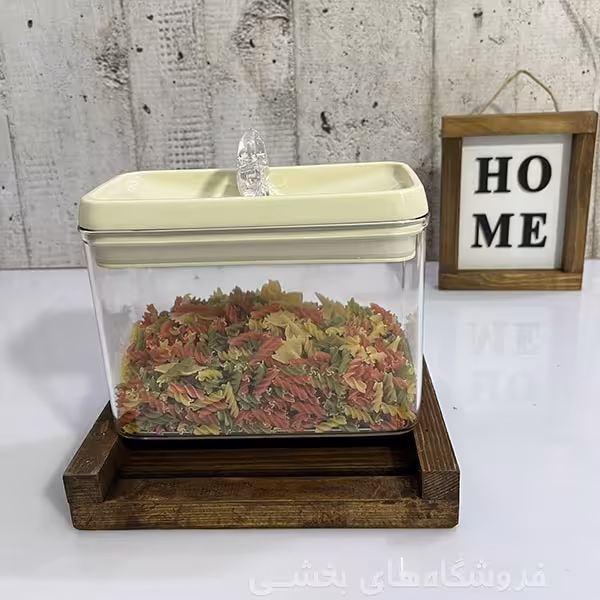 بانکه اکرولیک سارینا مدل مستطیل درب دار سایز 2 لیمون