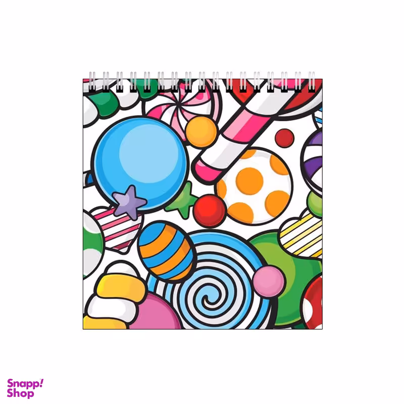 دفتر طراحی ۶۰ برگ طرح پترن آبنباتی رنگی کد 1573978