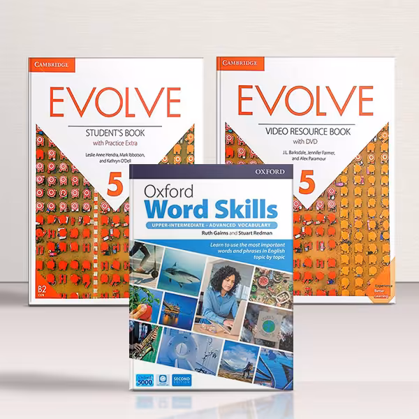 مجموعه کامل کتاب ایوالو 5   ویدیو بوک   آکسفورد ورد اسکیلز ادونس | Full Pack Evolve 5   Oxford Word Skills Advanced | خرید کتاب زبان | خرید لوازم التحریر | چی کتاب | بالاترین تخفیف و ارسال رایگان