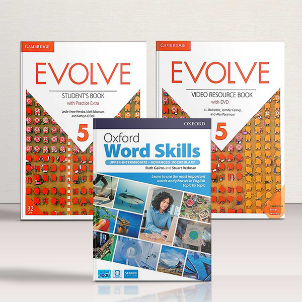مجموعه کامل کتاب ایوالو 5   ویدیو بوک   آکسفورد ورد اسکیلز ادونس | Full Pack Evolve 5   Oxford Word Skills Advanced | خرید کتاب زبان | خرید لوازم التحریر | چی کتاب | بالاترین تخفیف و ارسال رایگان