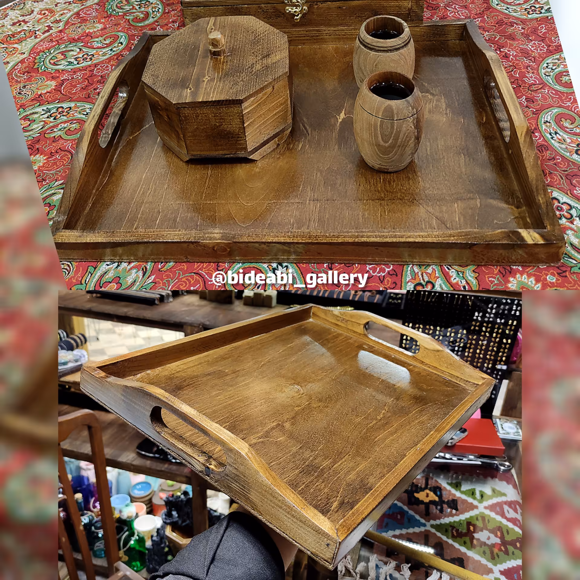 سینی تمام چوب سایز 30 در 40 سانت 