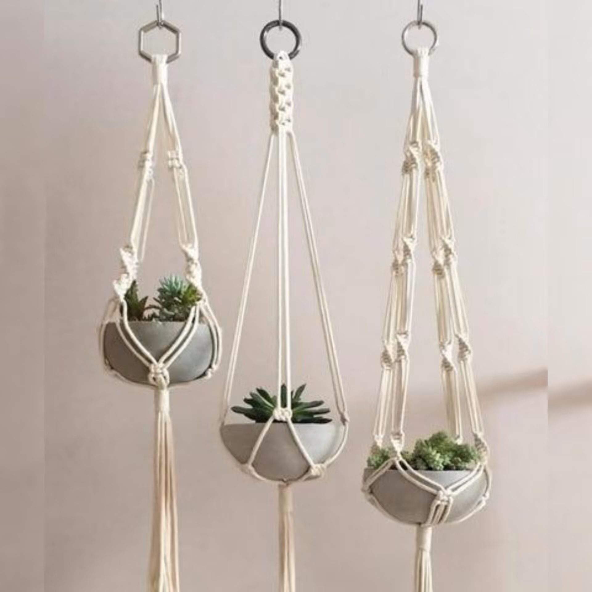 پک سه تایی  آویز گلدان مکرومه  