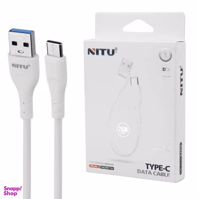 کابل USB به Type-C نیتو (Nitu) مدل NC251 طول 25 سانتیمتر