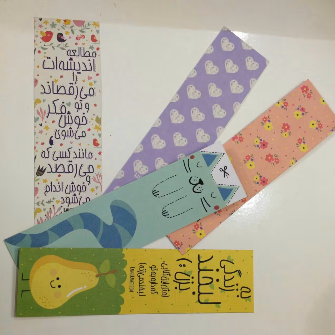 پک 5عددی بوک مارک نشان کتاب