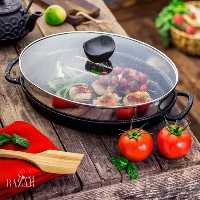 تابه چدنی بیضی دردار سایز 32 مدل آنجلو نالینو کد 0128