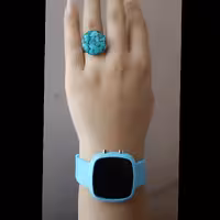 ساعت طرح اپل ست با انگشتر فیروزه ای 