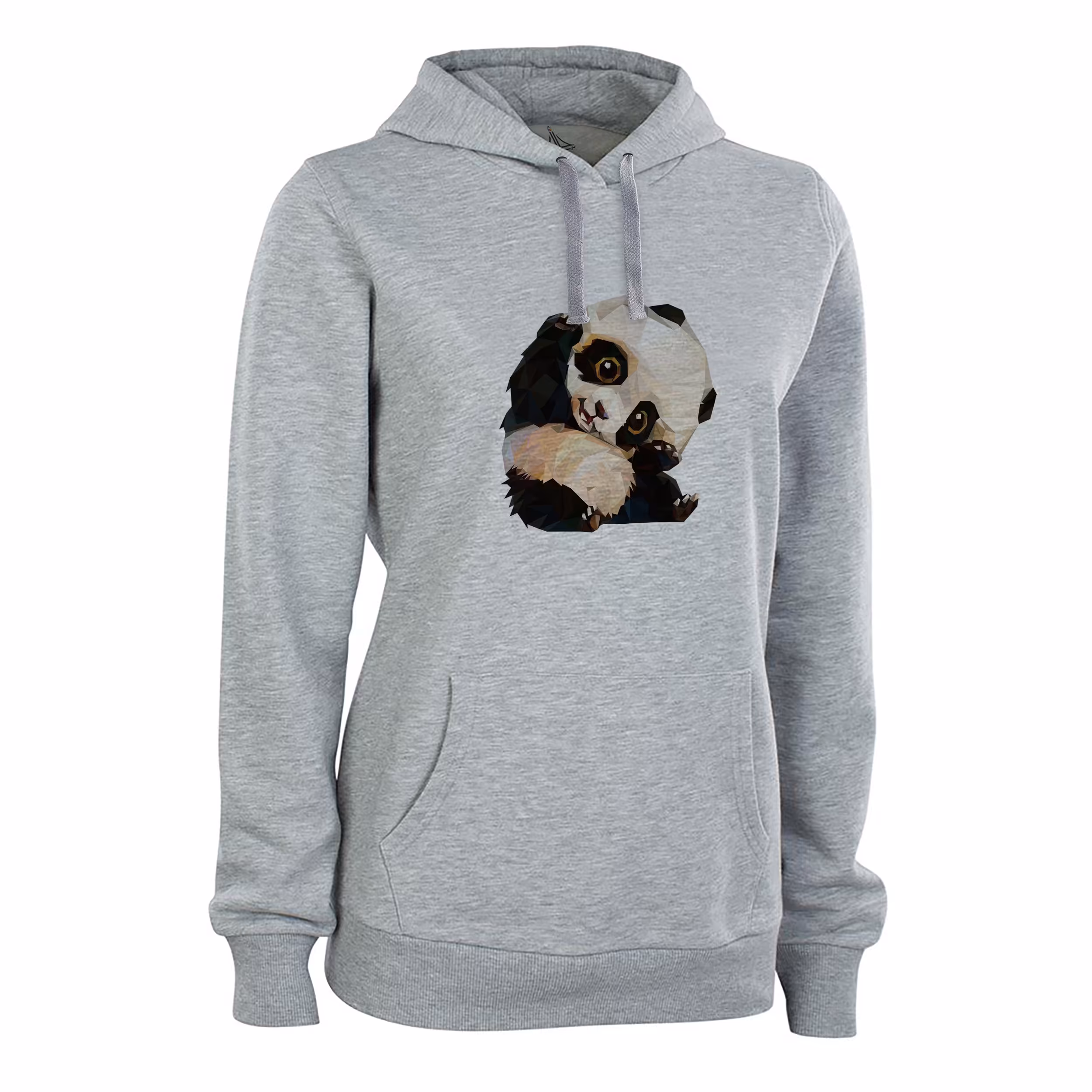 هودی زنانه طوسی ملانژ پاندا برند به رسم در سه سایز