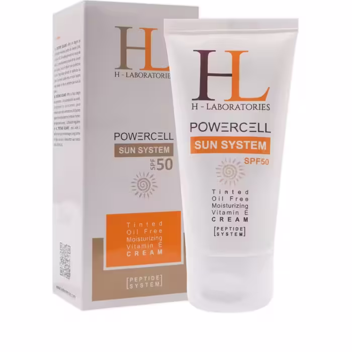 کرم ضد آقتاب رنگی اچ ال مدل SPF50 مناسب انواع پوست حجم 50 میلی لیتر  