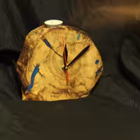 ساعت   بیس چوب و رزین 