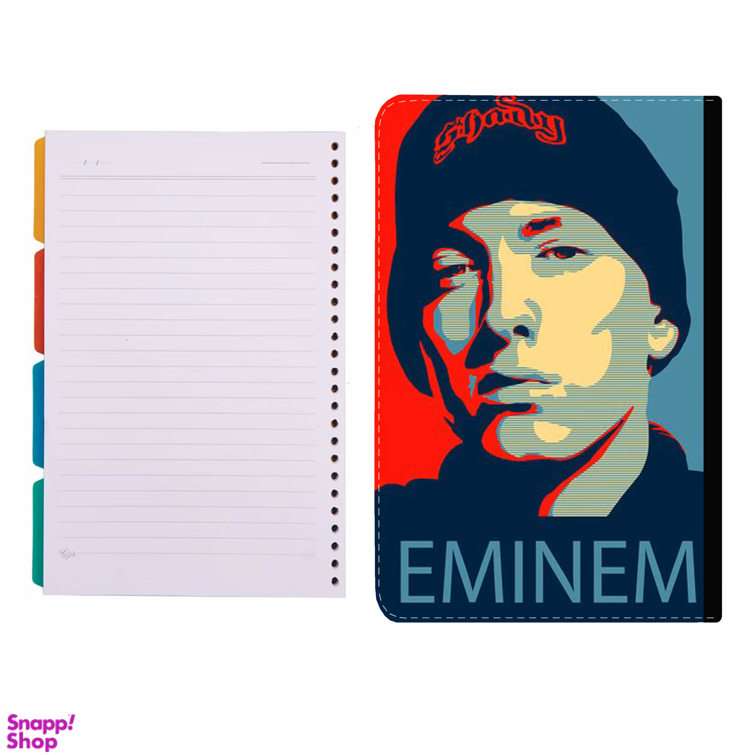 کلاسور طرح امینم کد 38772 به همراه کاغذ کلاسور