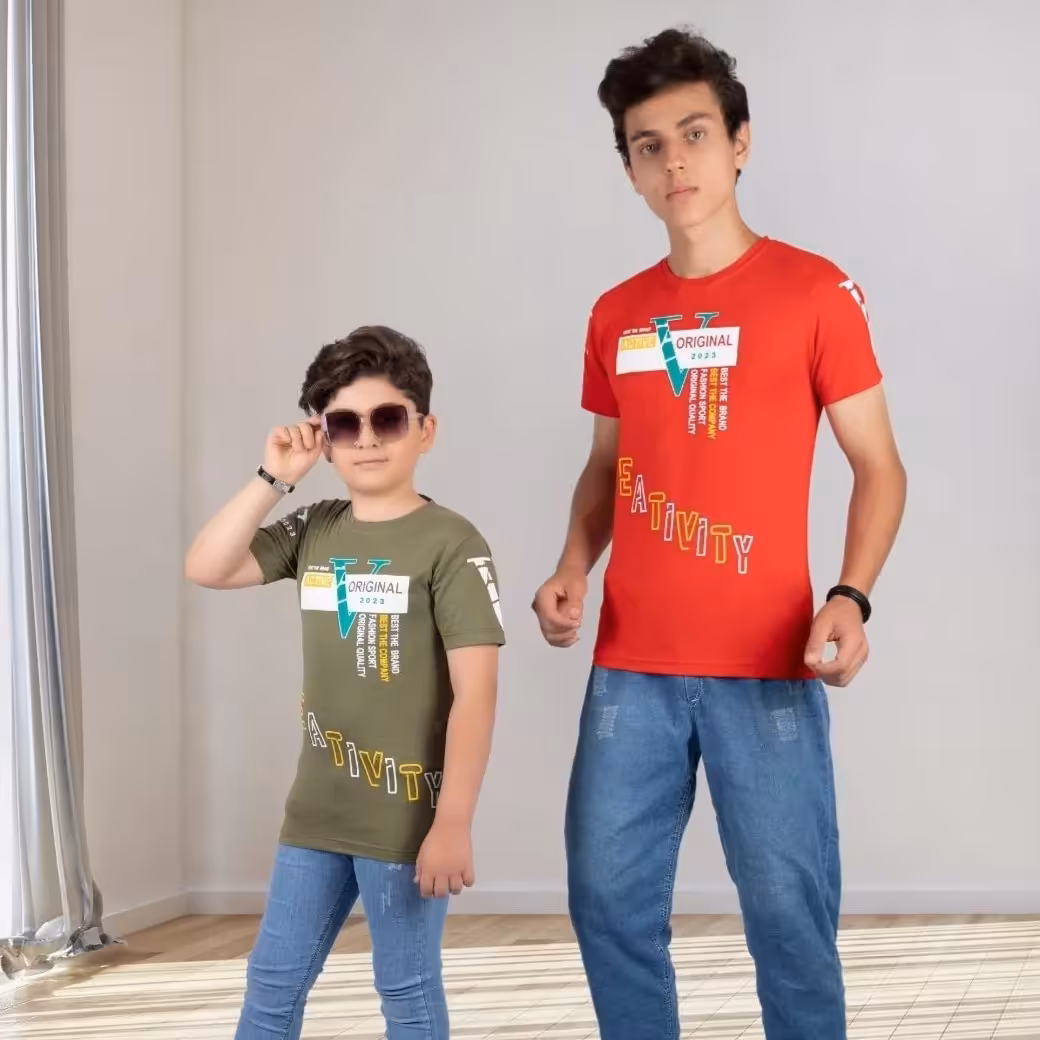 تیشرت پسرانه پنبه لاکرا درجه یک