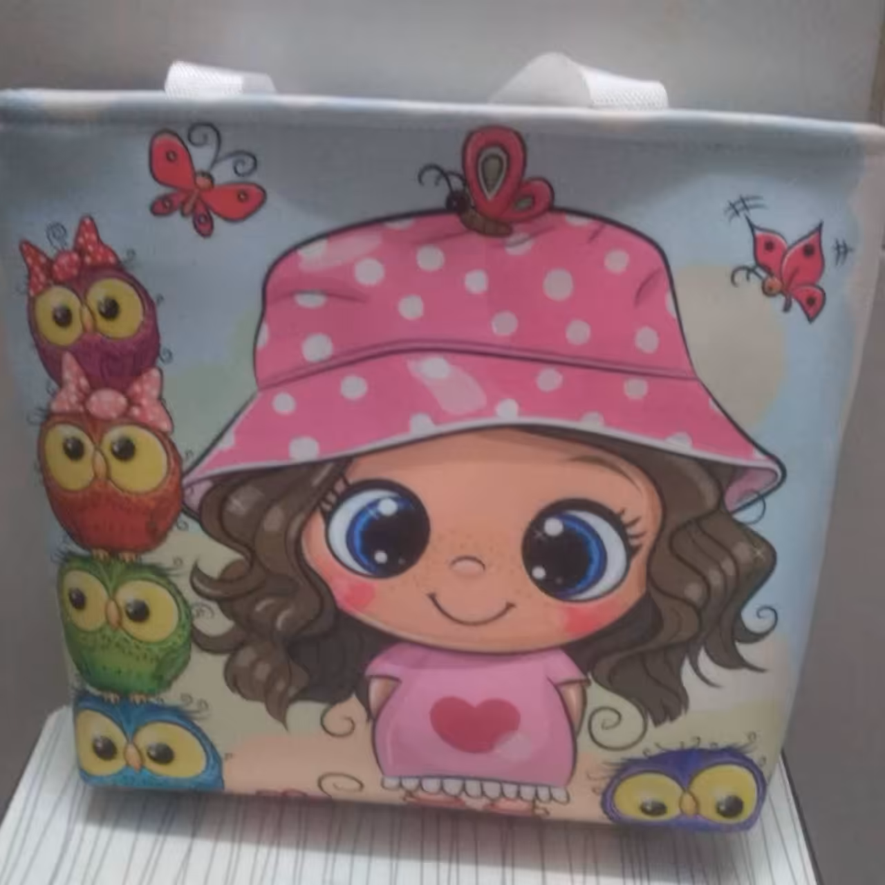 کیف دخترانه طرح دختر مو فرفری