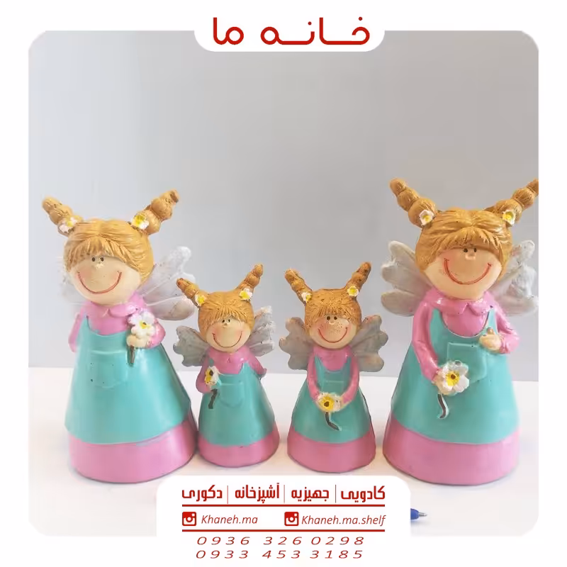 مجسمه دکوری 4 تایی فرشته بالدار