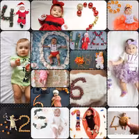 فتوشاپ و مونتاژ عکس کودک تم ماهگرد