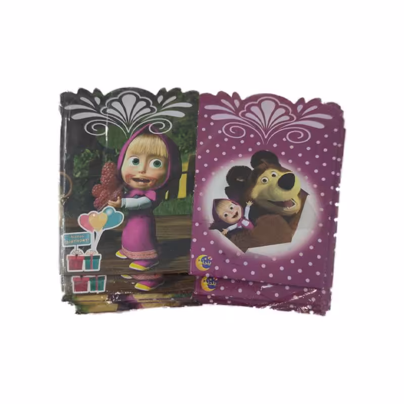 جعبه پاپ کورن تم تولد میشا و ماشا