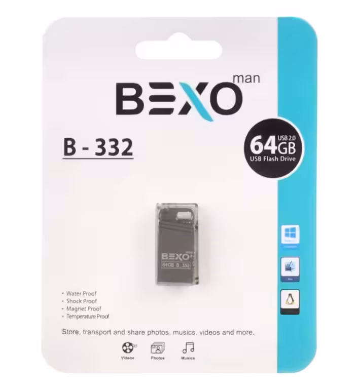فلش مموری بکسو مدل B-332 USB2.0 ظرفیت 64 گیگابایت