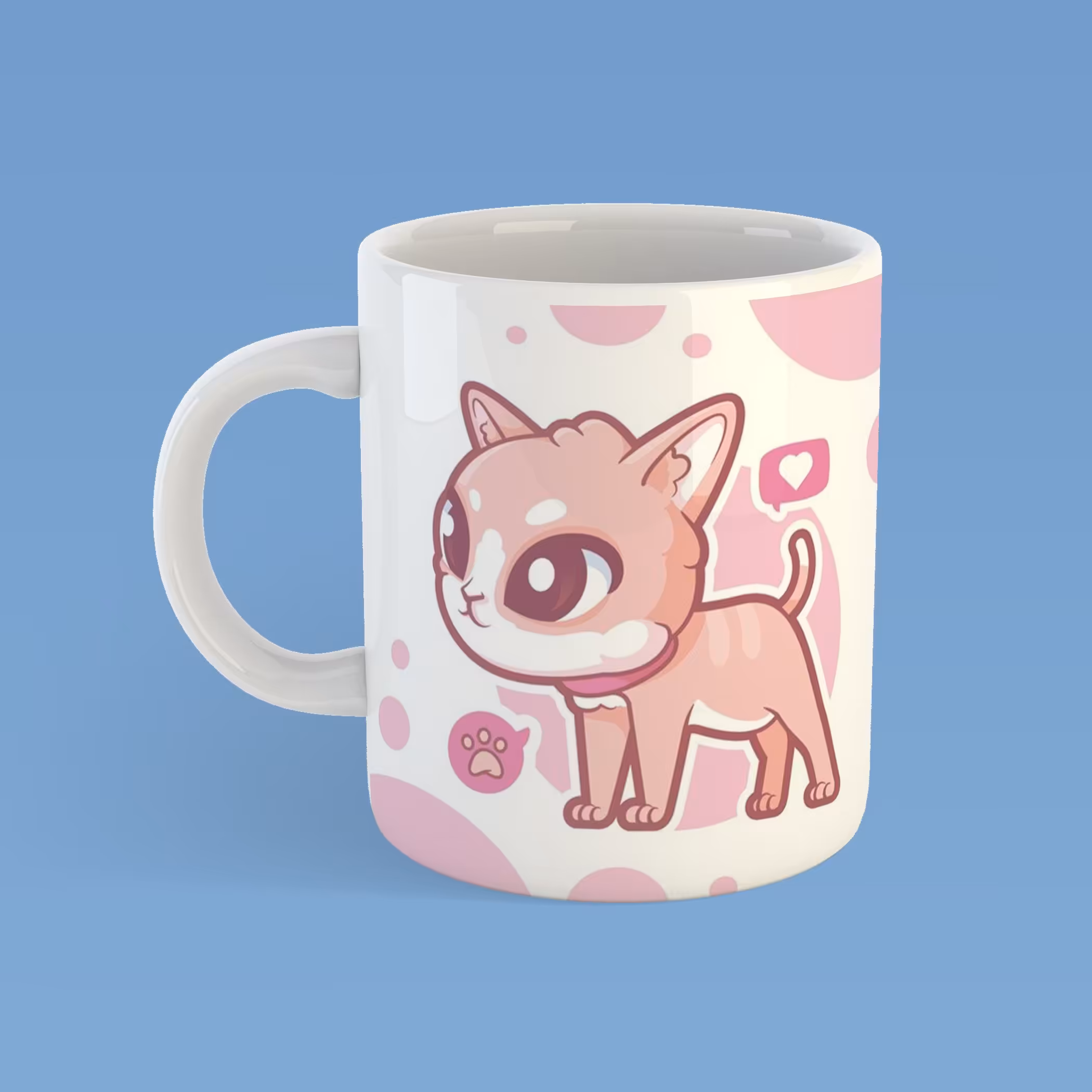 ماگ گربه صورتی کد056