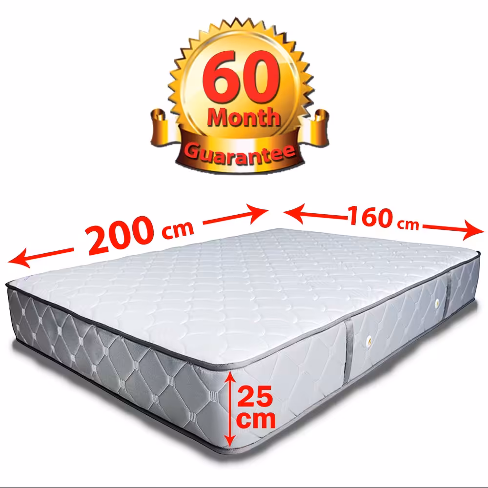 تشک طبی فنری رویال دونفره با  5 سال ضمانت سایز 160