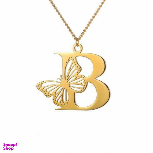 گردنبند طلا 18 عیار زنانه شمیم گلد گالری مدل حرف B