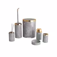 ست بهداشتی 6 پارچه روشا بتنی طوسی-طلایی