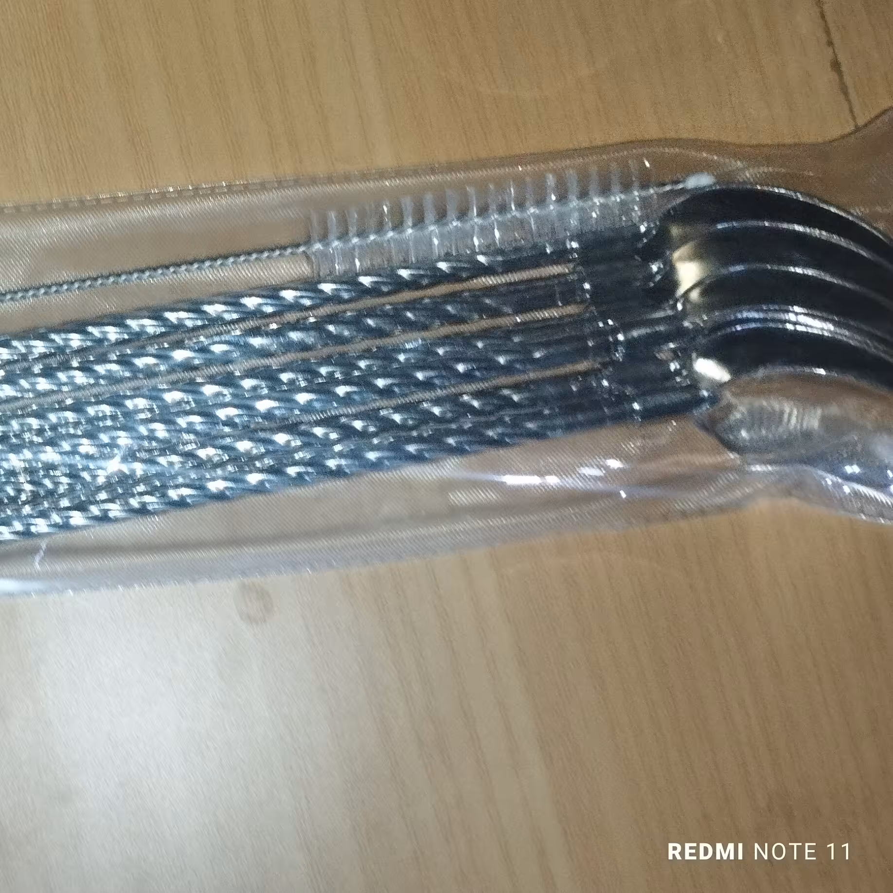 قاشق نی دار شربتی تمام استیل زد زنگ 