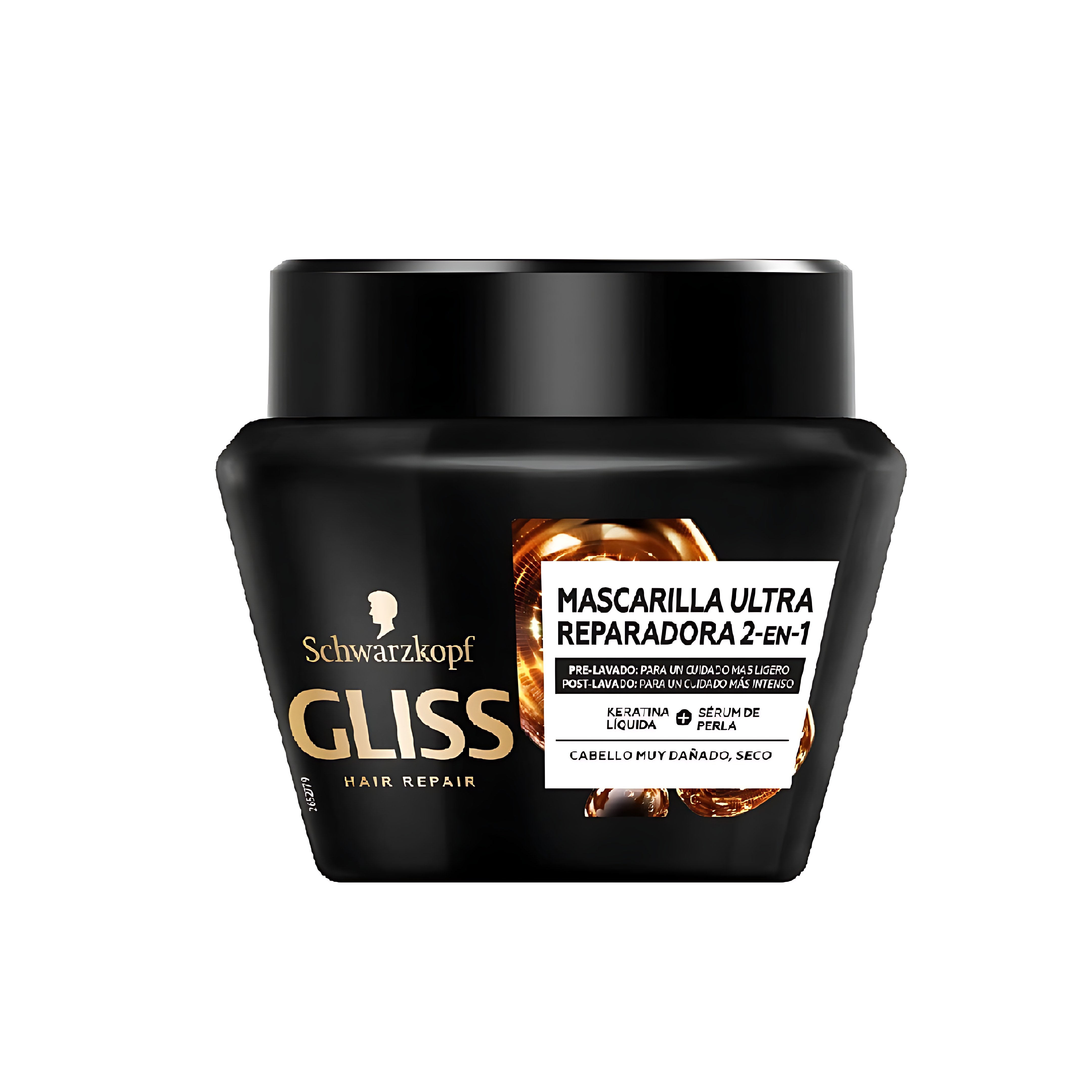 ماسک مو مشکی گلیس GLISS مخصوص موهای خشک مشکی با حجم 300 میل