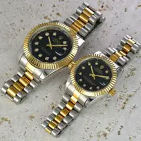 ست زنانه مردانه ساعت مچی رولکس دارای 6 ماه گارانتی موتور Rolex date just