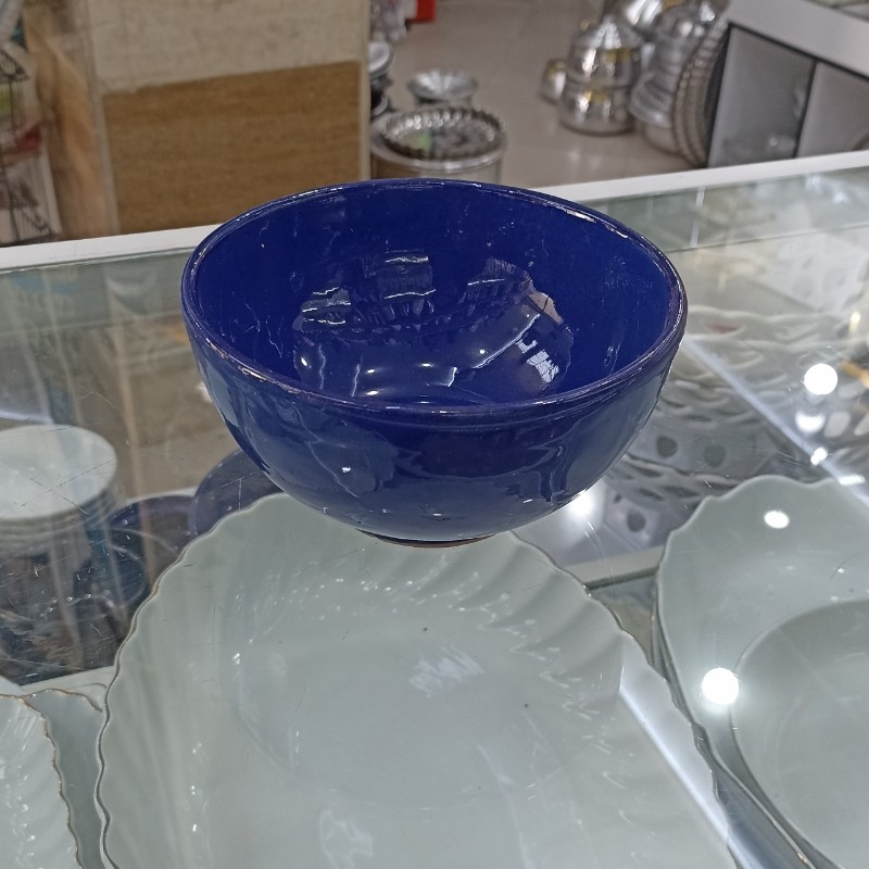 کاسه آلگوشت سفال رنگی(آبی)