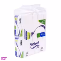 دستمال کاغذی 100 برگ شکوه مدل Flower بسته 10 عددی