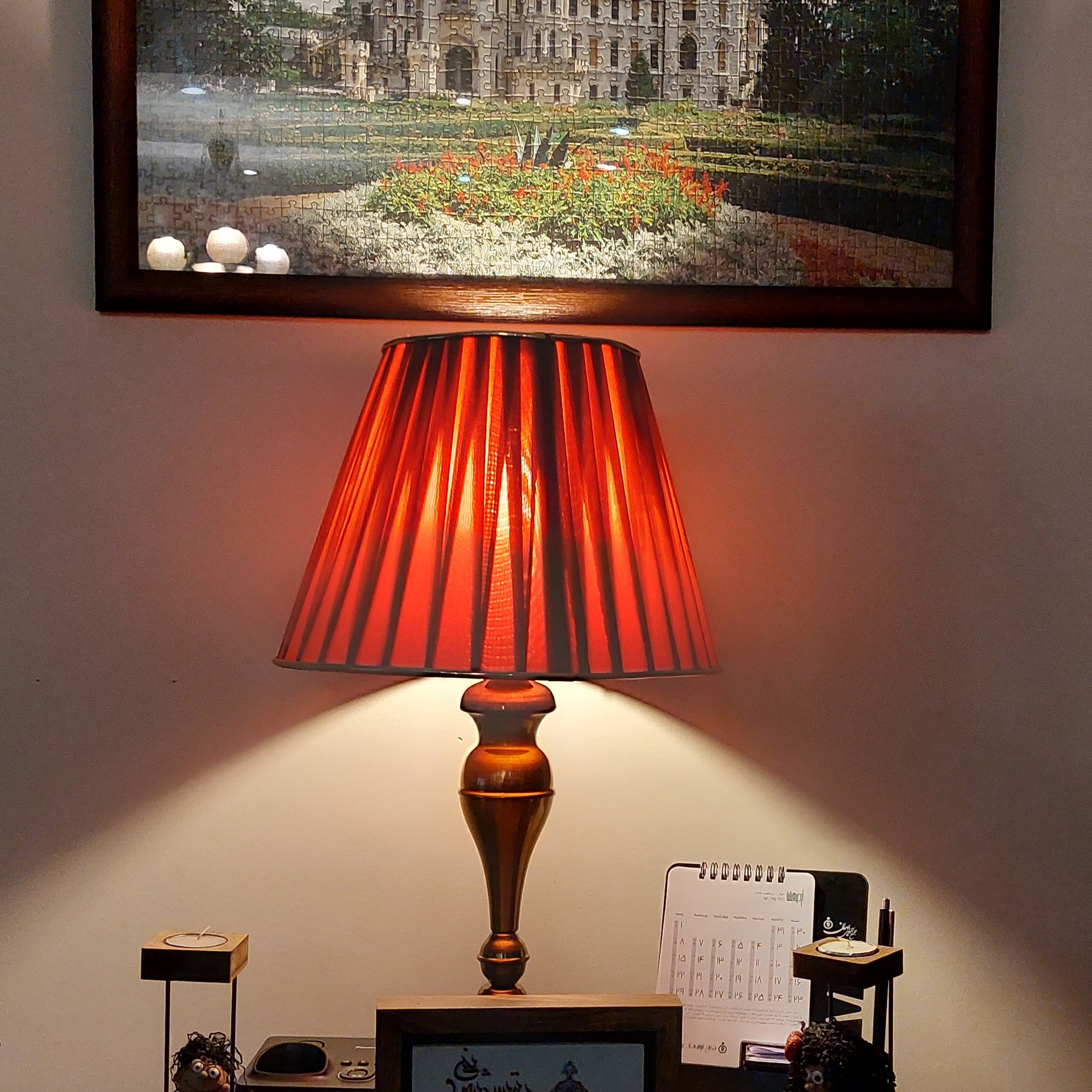 آباژور رومیزی مدل سناتور رنگ آنتیک شید تنوع رنگ**پس کرایه**