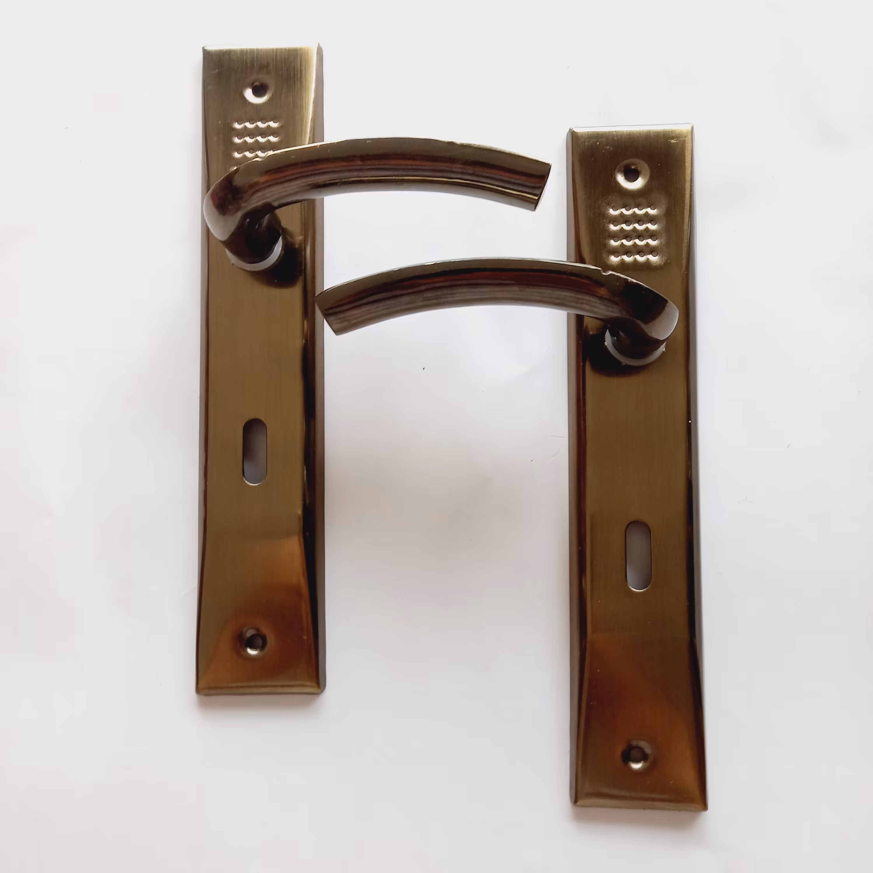 دستگیره در چوبی کلیدی زیتونی الماس مجموعه دوعددی (دستگیره پلاک اتاق خواب)