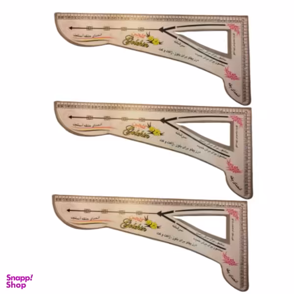 گونیا خیاطی گلچین کد 5889 بسته سه عددی