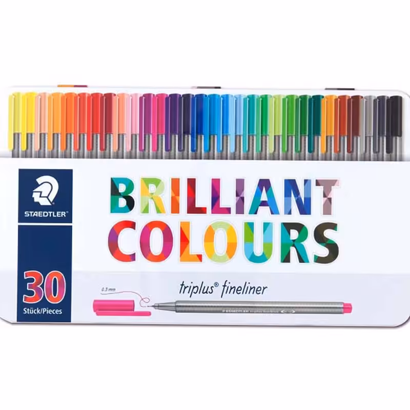 خرید روان نویس استدلر 30 رنگ نوک نمدی مدل Triplus Fineliner