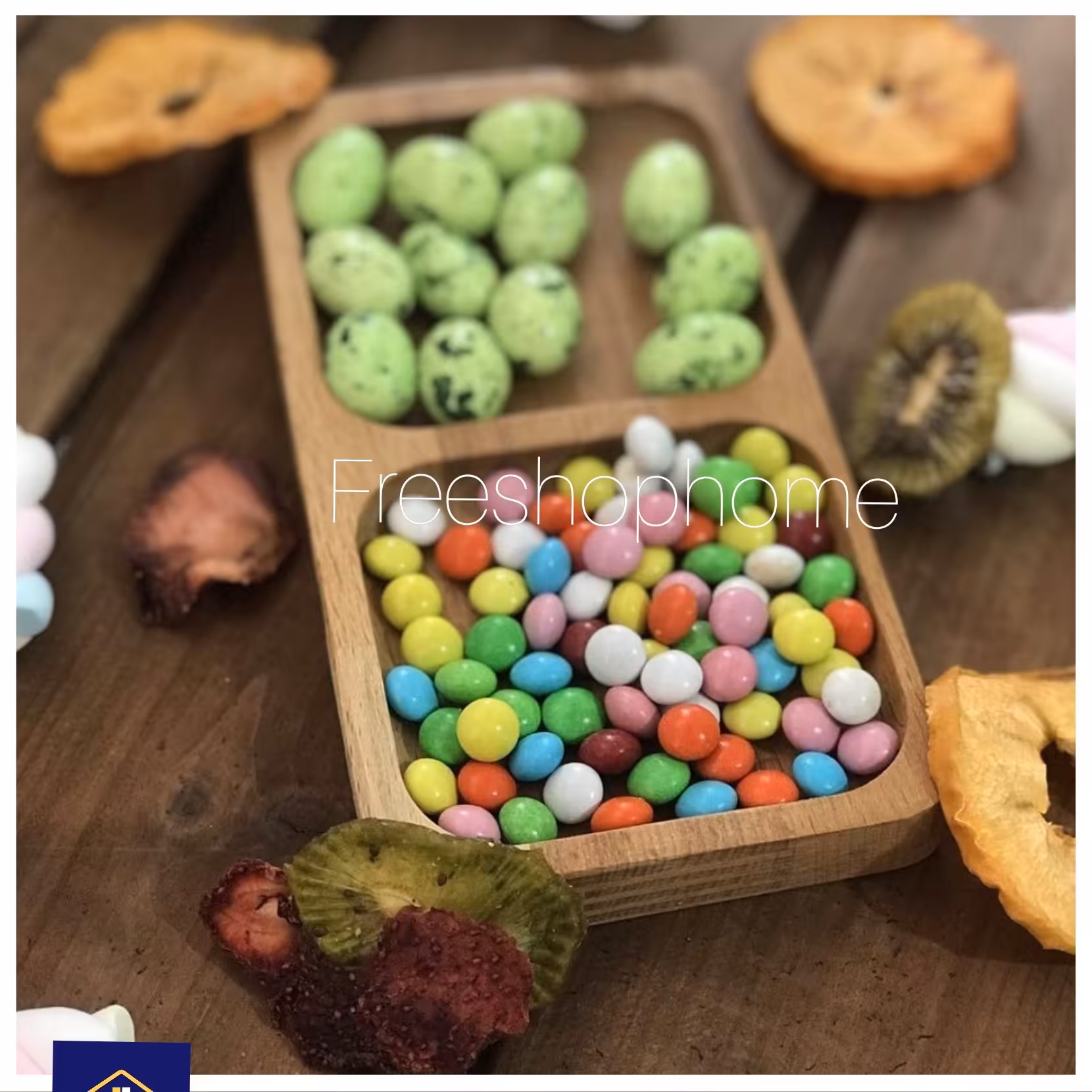 اردو خوری چوب مستطیل بامبو ظرف پذیرایی و  سرو