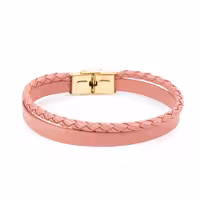 دستبند چرم طبیعی زنانه و مردانه بیسراک کد 126- Golbehi