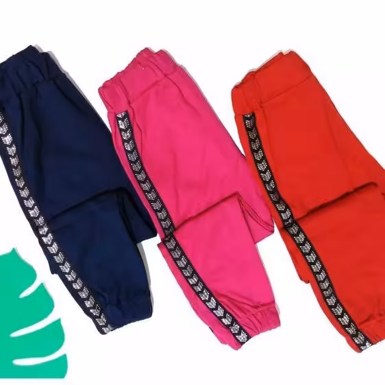 شلوار  دخترانه مچ دار  سایز45 و 50  موجود درسه رنگ