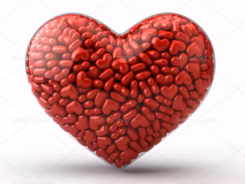 عکس قلب قرمز رنگ | گرافیک با طعم تربچه