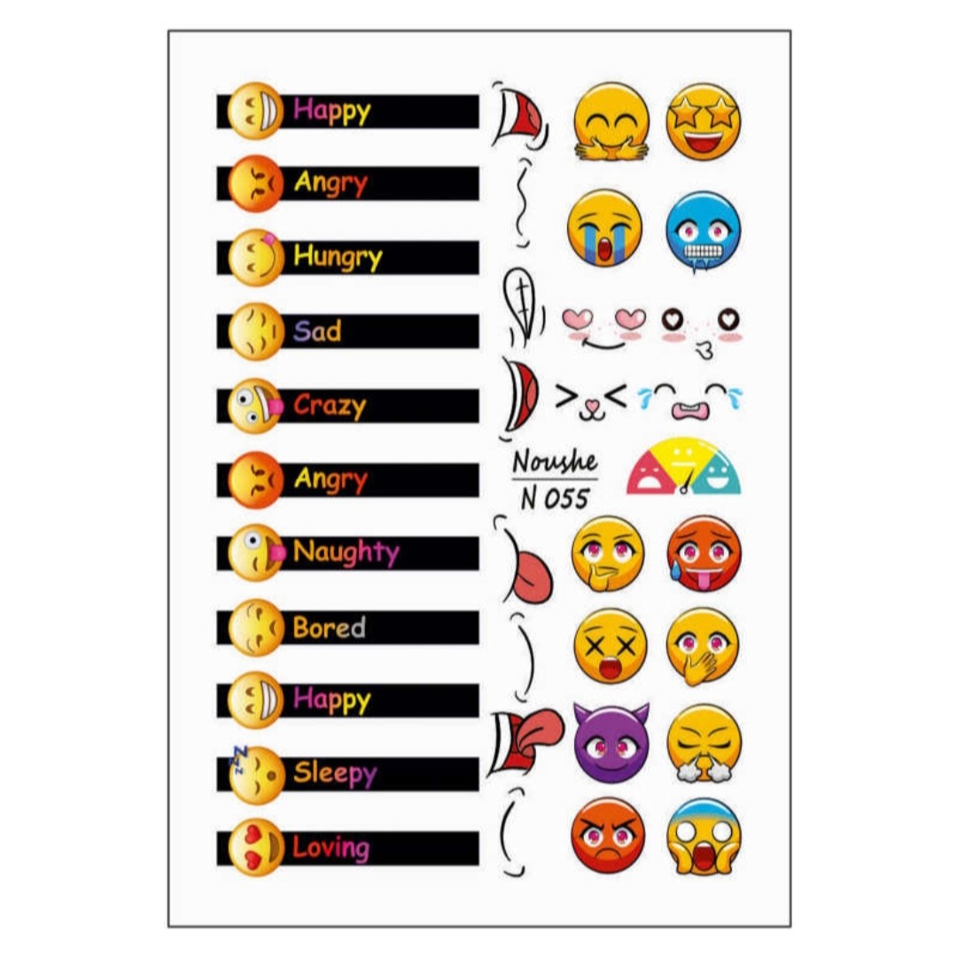 لنز ناخن طرح استیکر کد 055