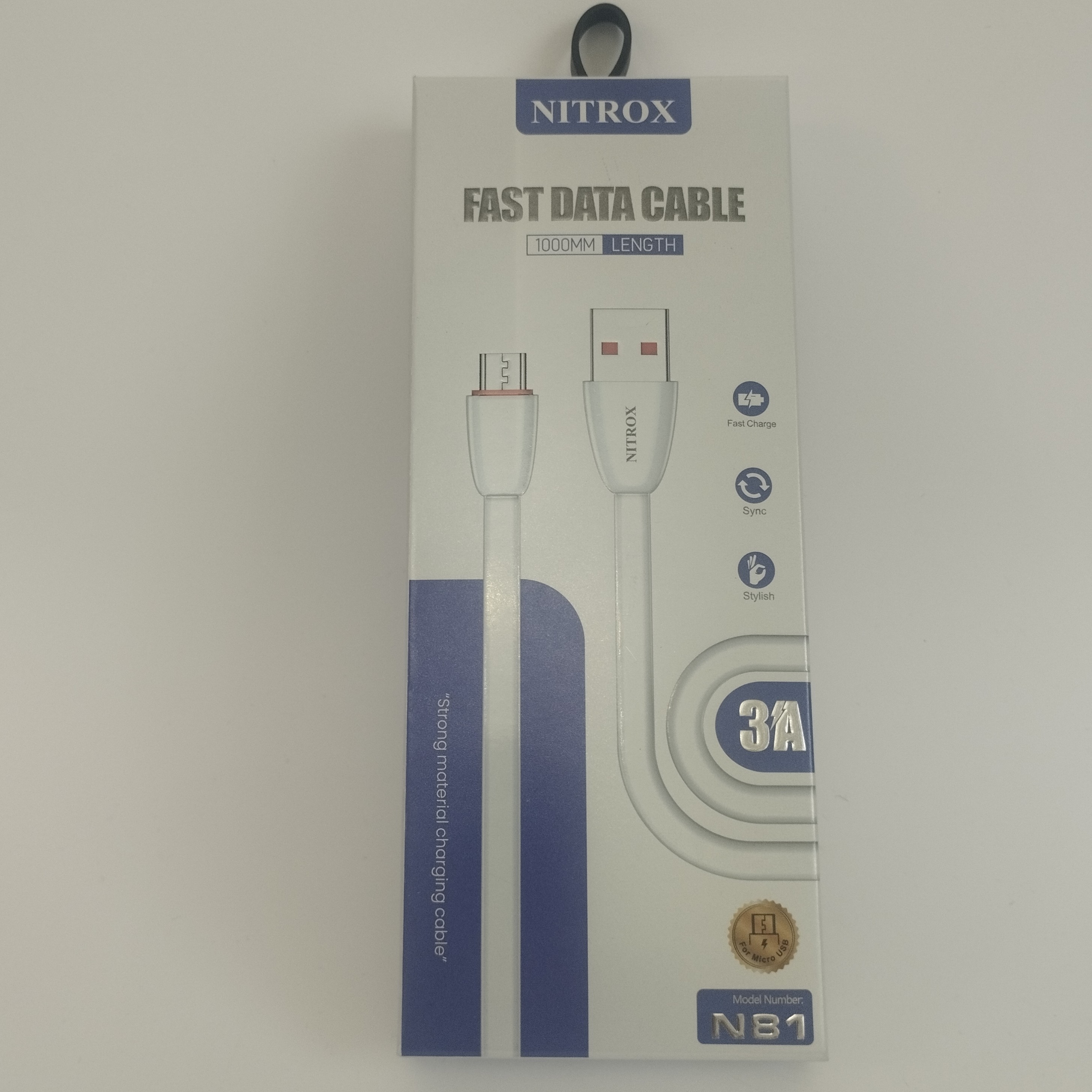 کابل شارژر میکرو Nitrox 3A 1000mm